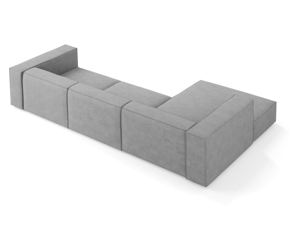 Sarokkanapé Cosmopolitan Design 622396, Arendal, sötétszürke, 70x166x284 cm - 3