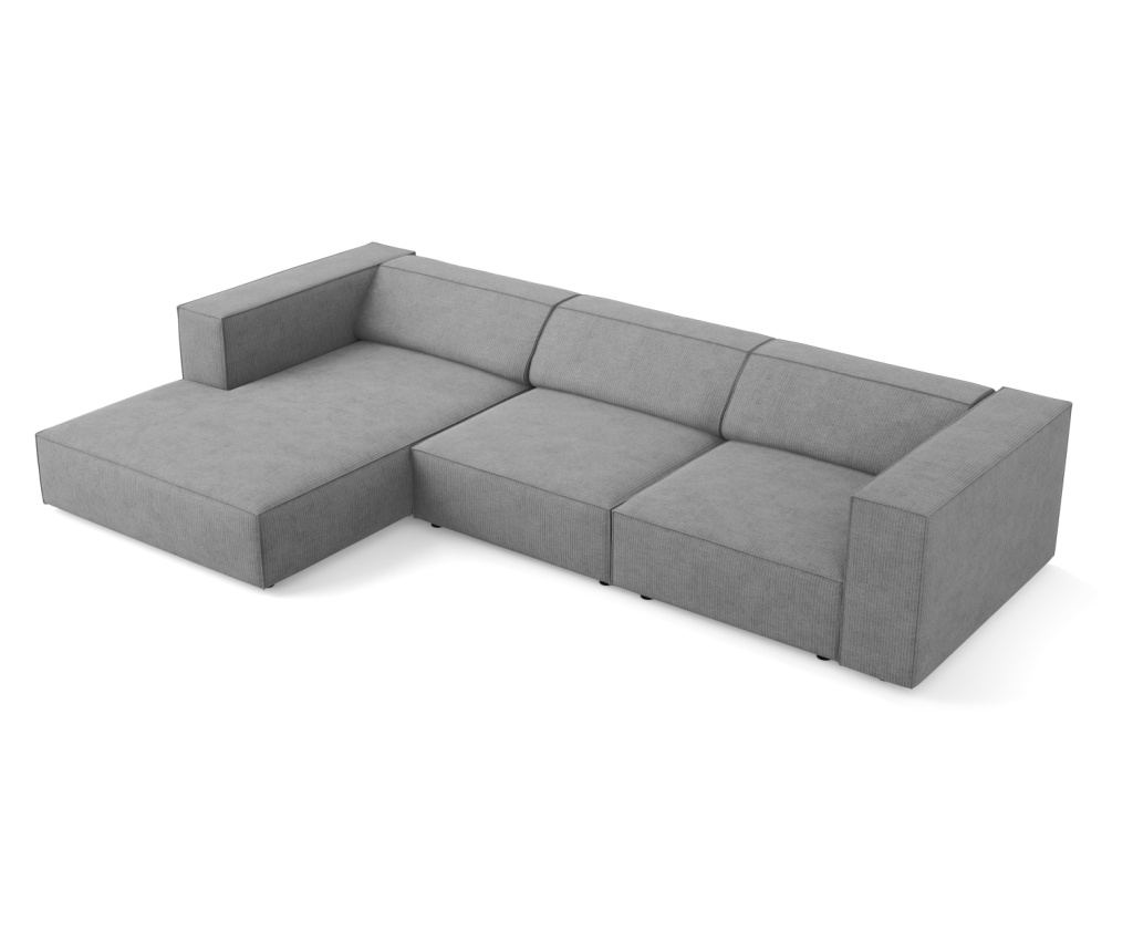 Sarokkanapé Cosmopolitan Design 622396, Arendal, sötétszürke, 70x166x284 cm - 4