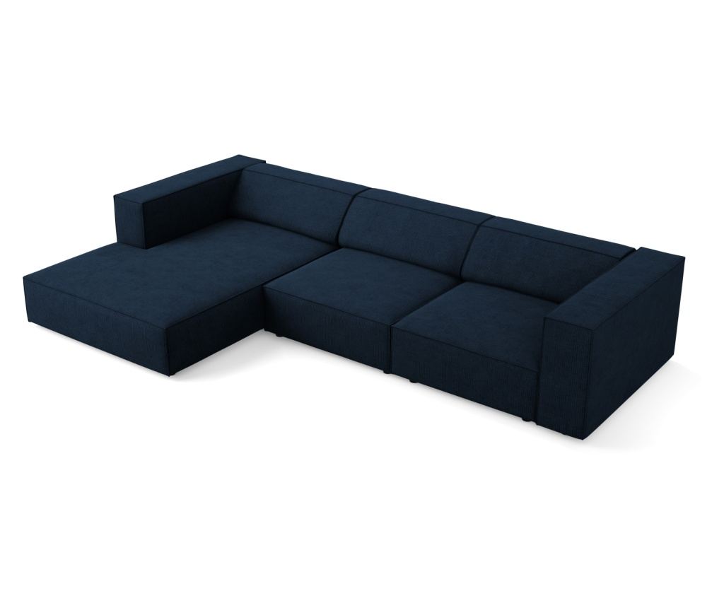 Sarokülőgarnitúra Cosmopolitan Design 622396, Arendal, Királykék, 70x166x284 cm - 4