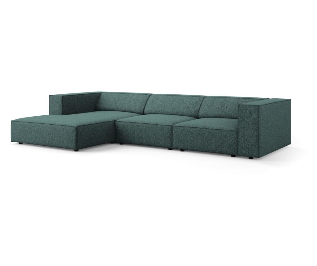 Sarokkanapé Cosmopolitan Design 622396, Arendal, türkiz, 70x166x284 cm - 2