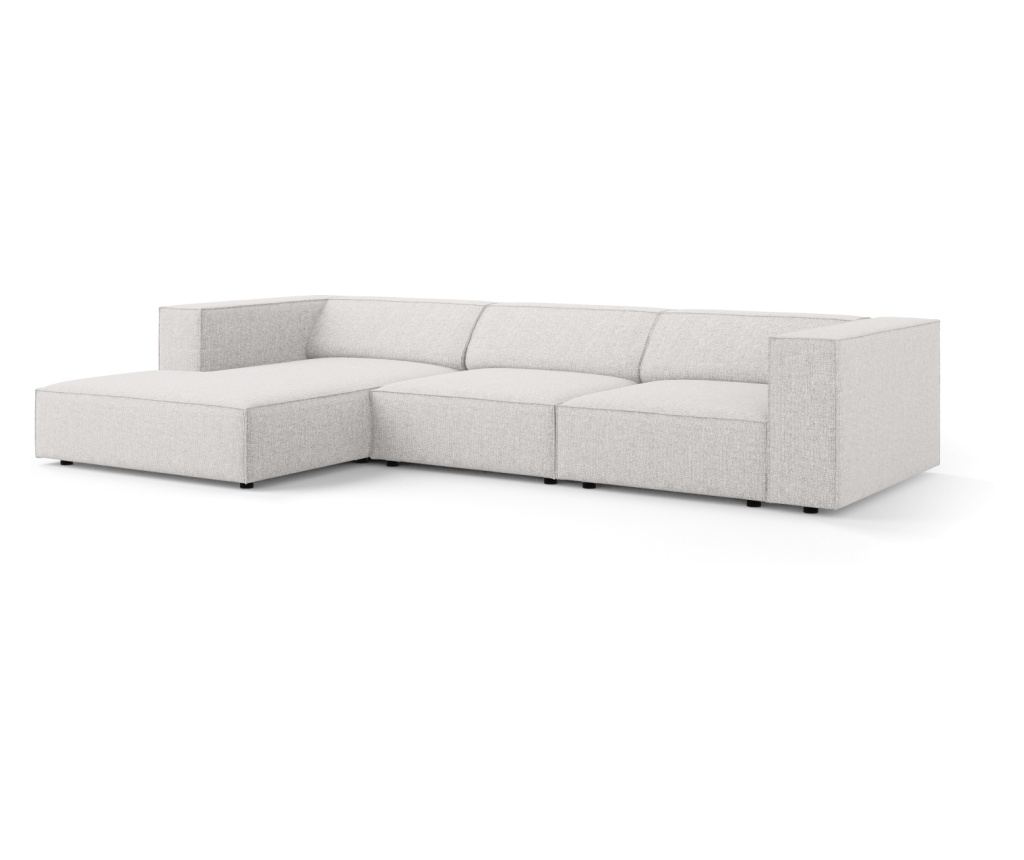 Sarokülőgarnitúra Cosmopolitan Design 622396, Arendal, Világosszürke, 70x166x284 cm - 2
