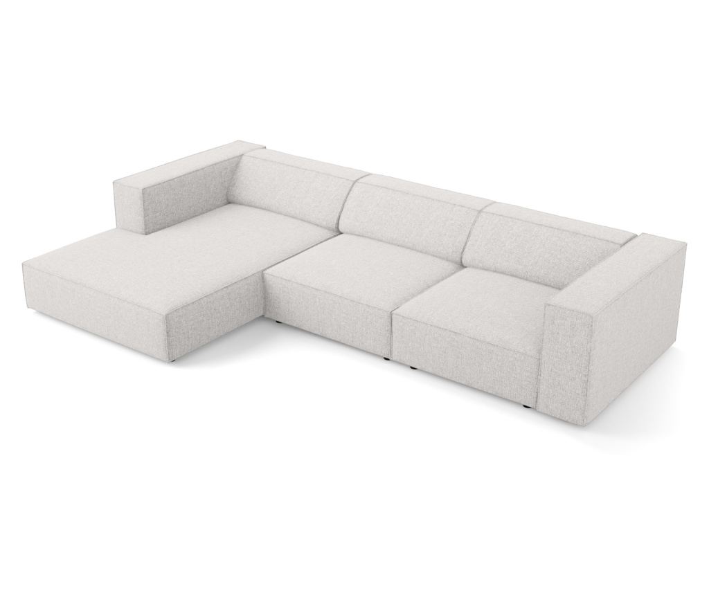 Sarokülőgarnitúra Cosmopolitan Design 622396, Arendal, Világosszürke, 70x166x284 cm - 4