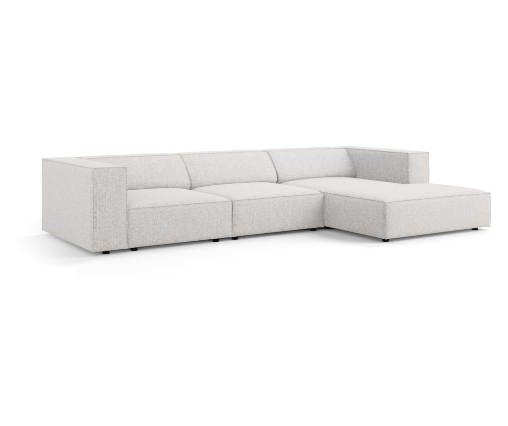 Sarokülőgarnitúra Cosmopolitan Design 622396, Arendal, Világosszürke, 70x166x284 cm - 2