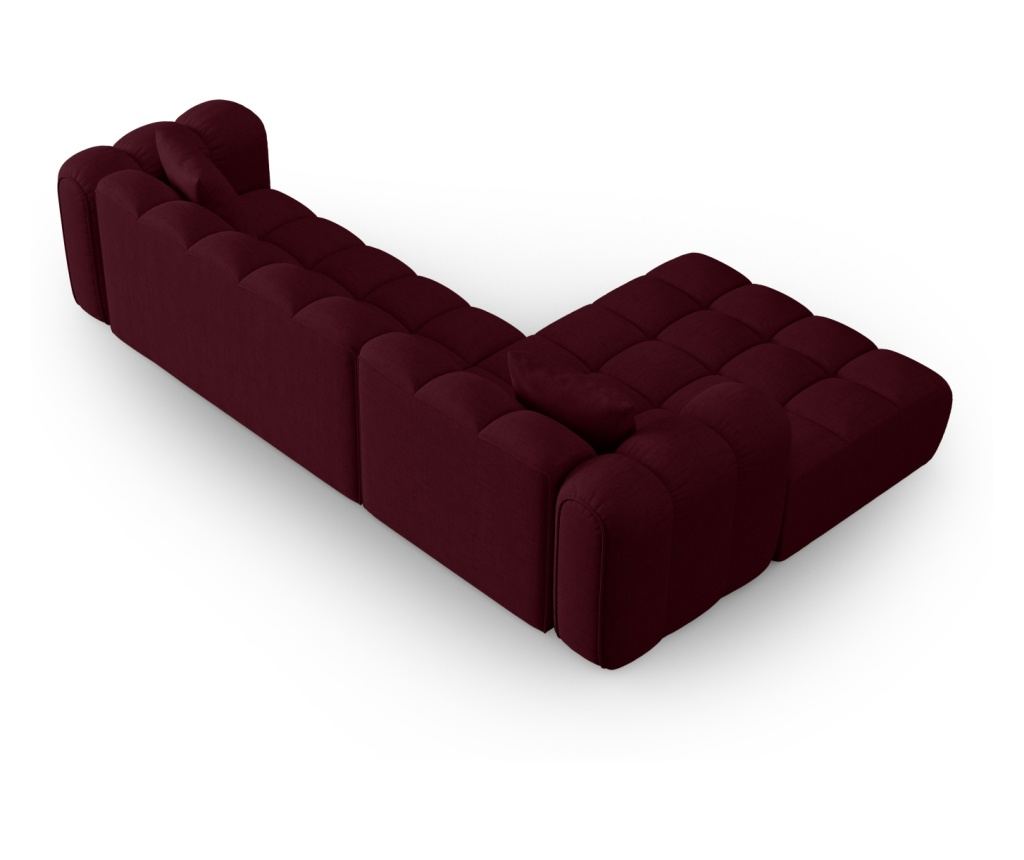 Windsor & Co. 862251 Moduláris sarokgarnitúra, Astro, Bordó, 70x190x300 cm - 4