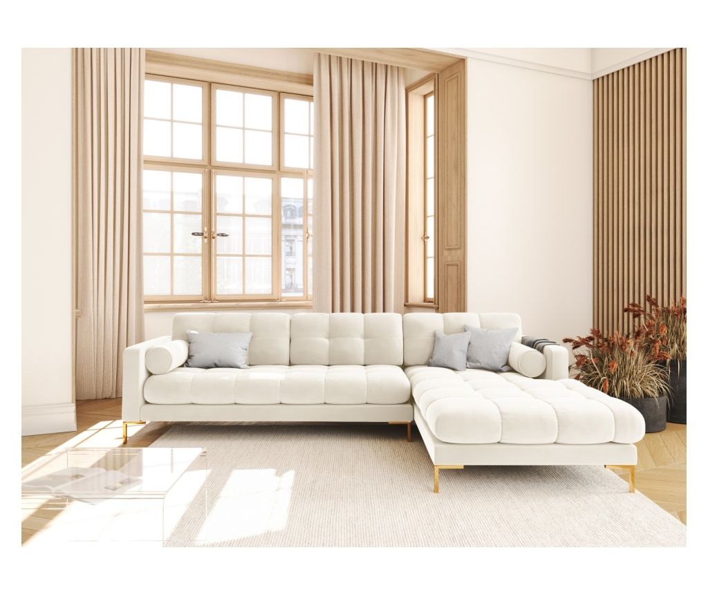 Sarokkanapé Cosmopolitan Design 620658, Világosbézs, 75x185x293 cm - 2