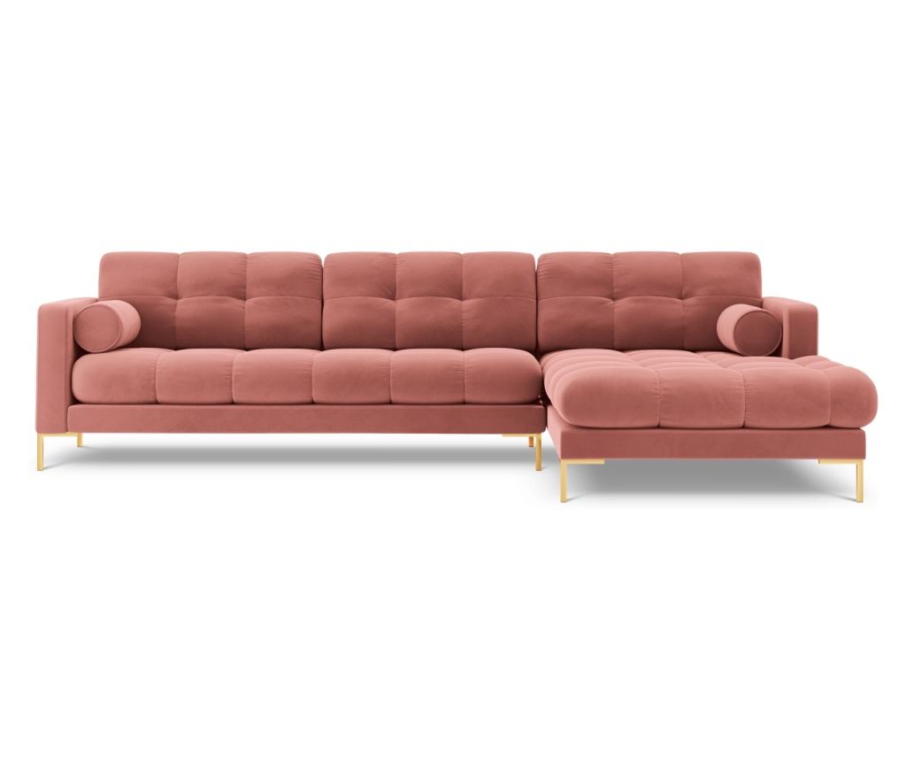 Sarokülőgarnitúra Cosmopolitan Design 620658, Bali, rózsaszín, 75x185x293 cm - 3
