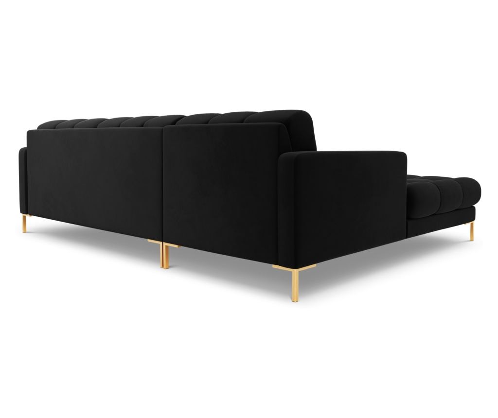 Sarokkanapé Cosmopolitan Design 620658, Bali, Fekete, 75x185x293 cm - 4