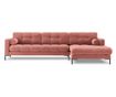 Sarokkanapé Cosmopolitan Design 620658, Bali, rózsaszín, 75x185x293 cm thumbnail 3