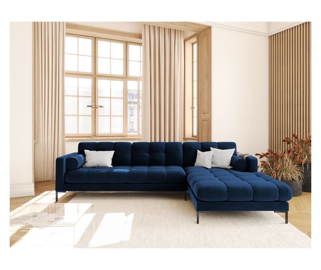 Sarokülőgarnitúra Cosmopolitan Design 620658, Bali, királykék, 75x185x293 cm - 2