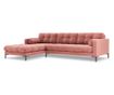 Sarokkanapé Cosmopolitan Design 620658, Bali, rózsaszín, 75x185x293 cm thumbnail 1