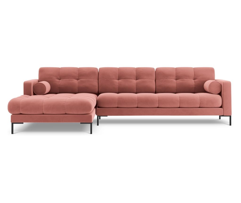 Sarokkanapé Cosmopolitan Design 620658, Bali, rózsaszín, 75x185x293 cm - 3