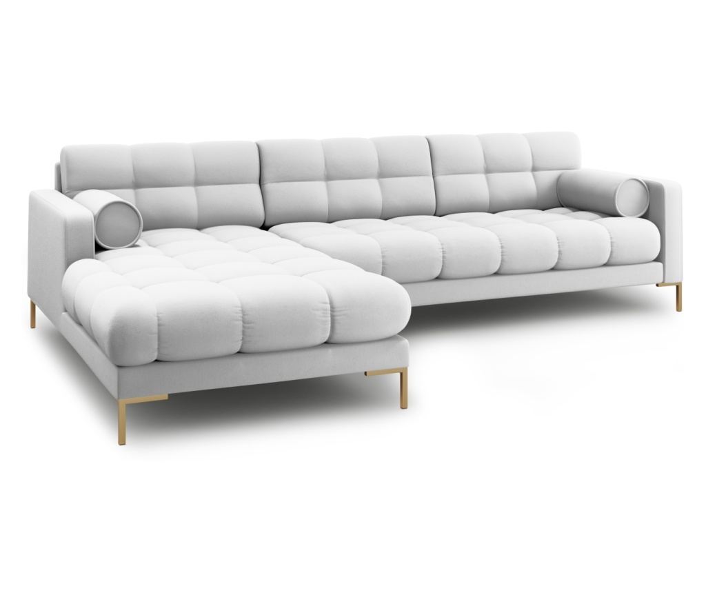 Sarokülőgarnitúra Cosmopolitan Design 620658, Bali, Világosszürke, 75x185x293 cm - 3