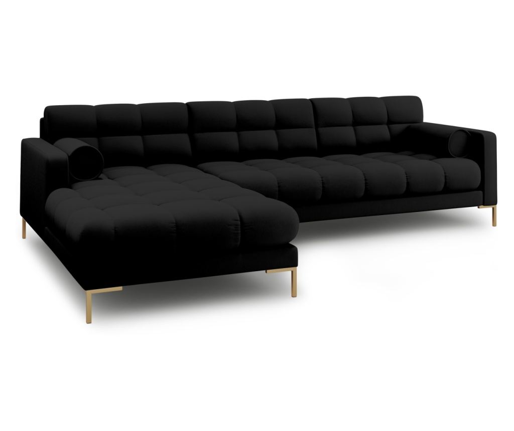 Sarokkanapé Cosmopolitan Design 620658, Bali, Fekete, 75x185x293 cm - 3