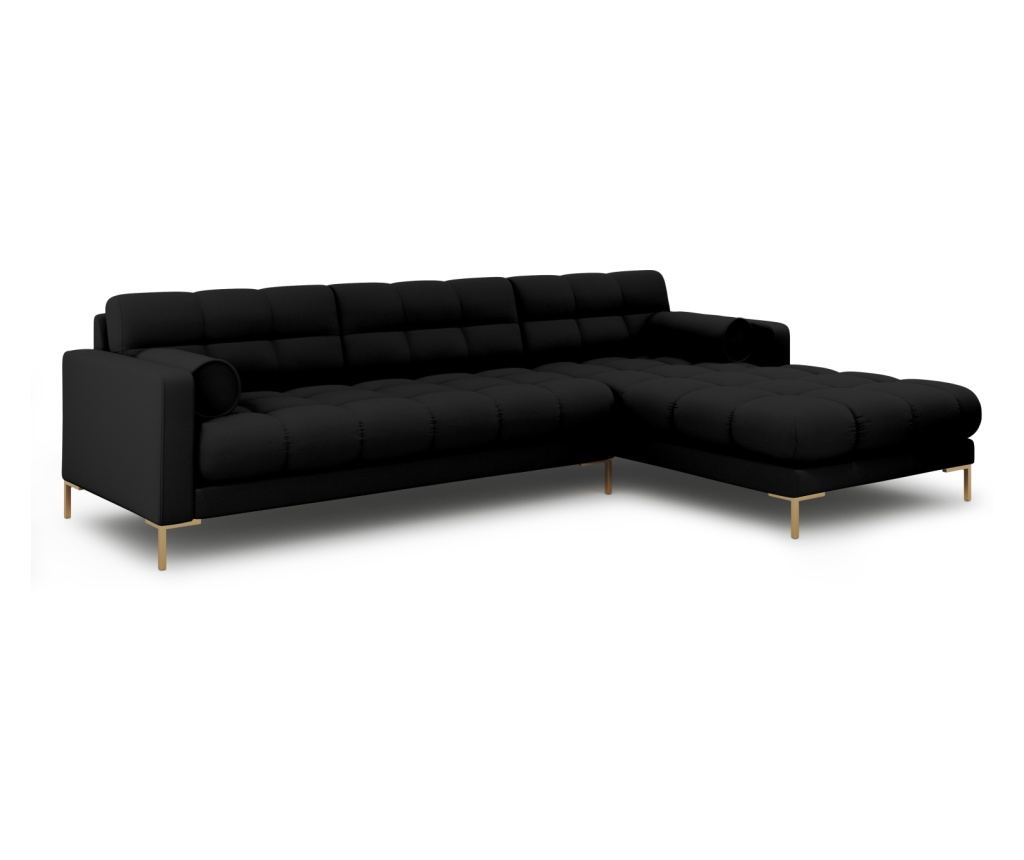 Sarokkanapé Cosmopolitan Design 620658, Bali, Fekete, 75x185x293 cm - 3