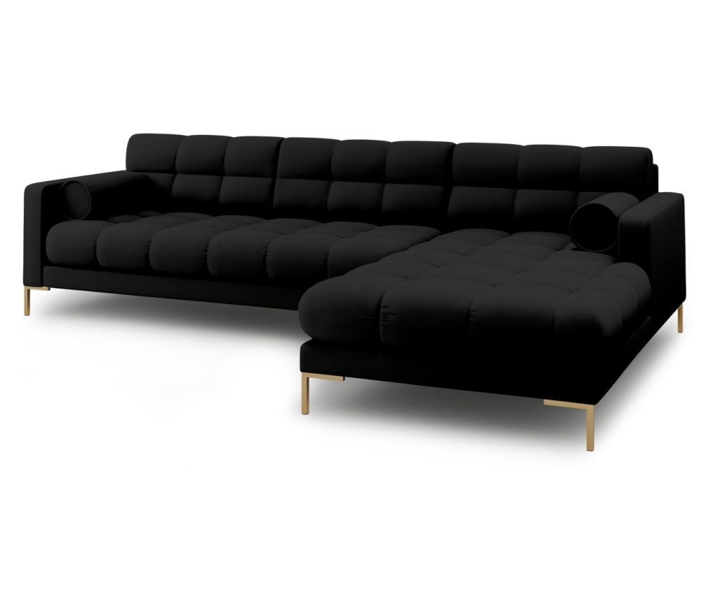 Sarokkanapé Cosmopolitan Design 620658, Bali, Fekete, 75x185x293 cm - 5