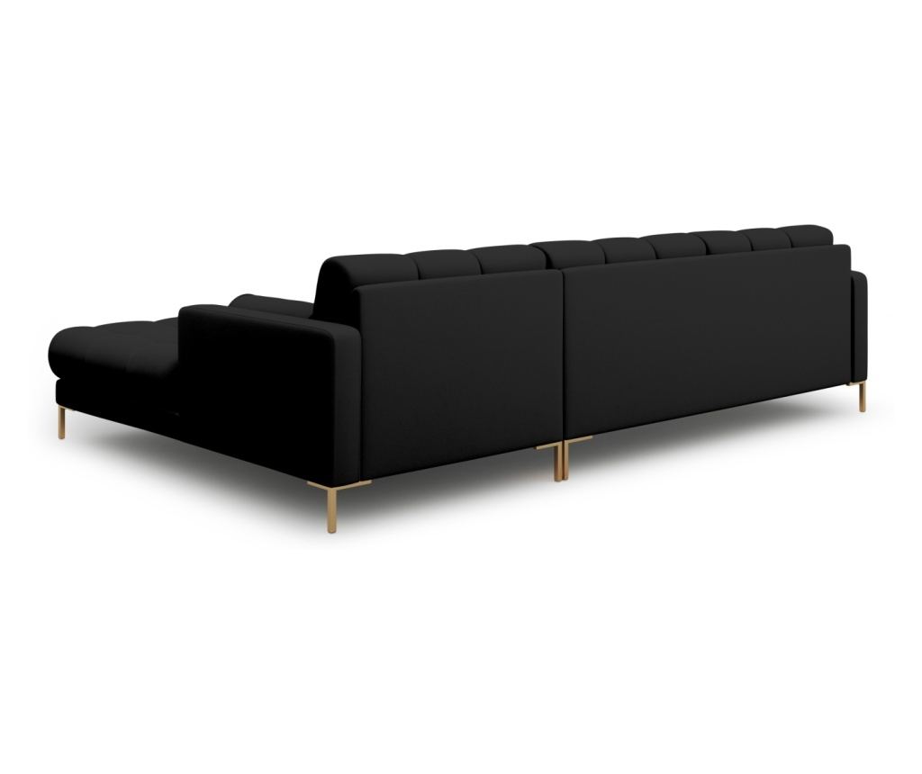 Sarokkanapé Cosmopolitan Design 620658, Bali, Fekete, 75x185x293 cm - 7