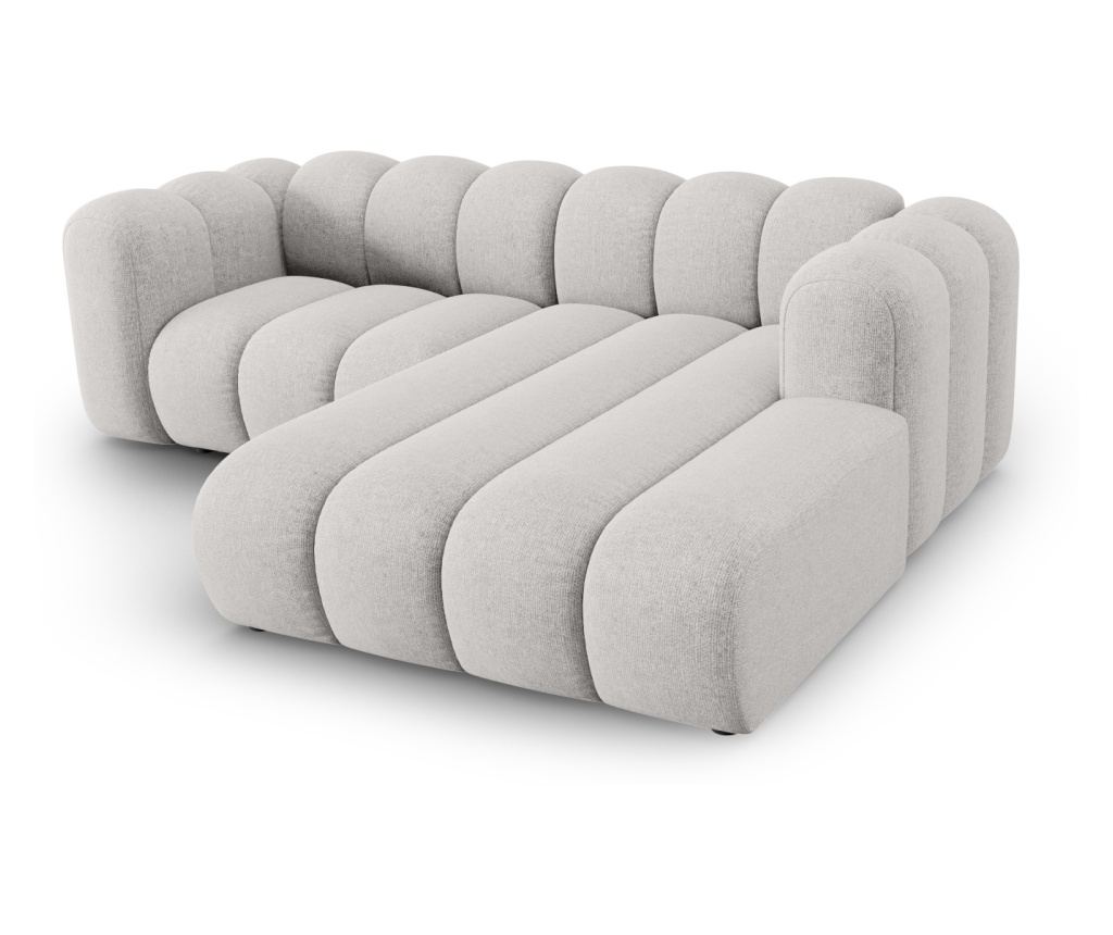 Micadoni Home Lupine Модулен ъглов диван, Светлосив - 4