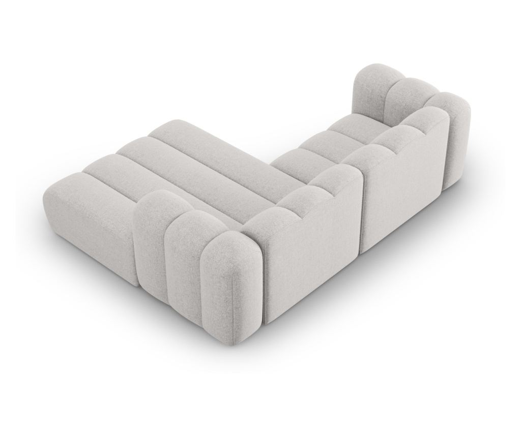 Micadoni Home Lupine Модулен ъглов диван, Светлосив - 5