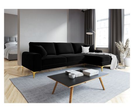 Mazzini Madara Γωνιακός Καναπές, Μαύρος