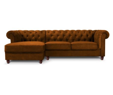 Kotni kavč Windsor & Co 862185, Phoebe, rjav, 80x150x278 cm