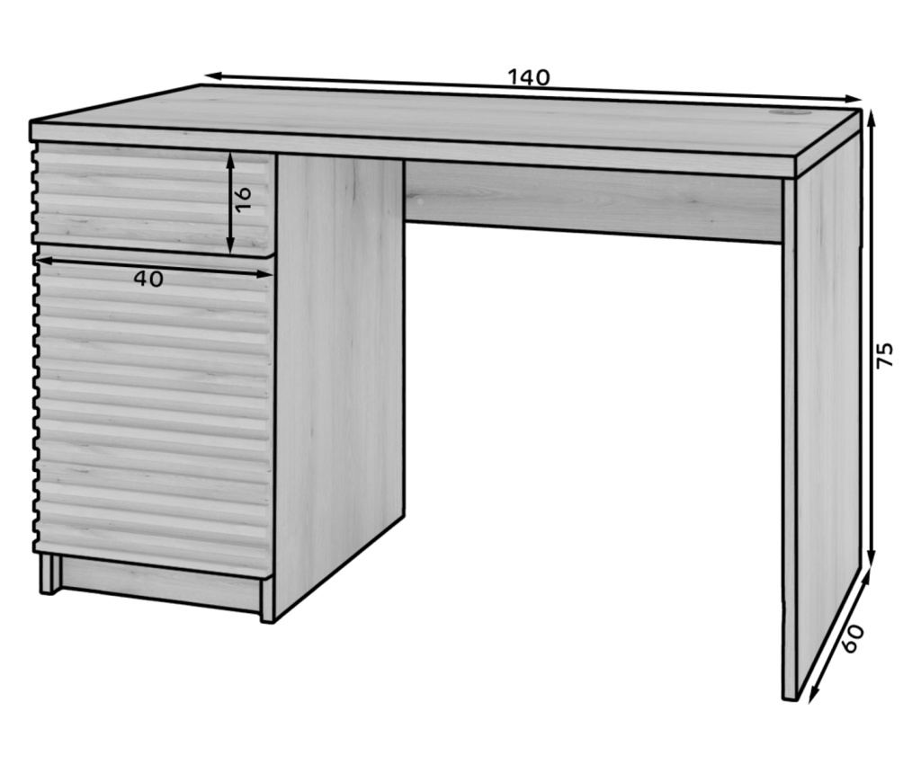 Birou Vstyle Elegant 480125 Stejar - 9