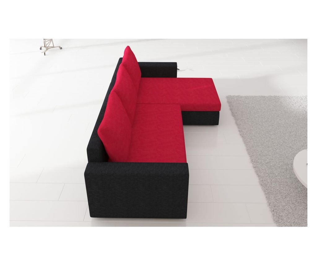 Canapea de colț Vstyle Elegant 480174, gri închis - 4