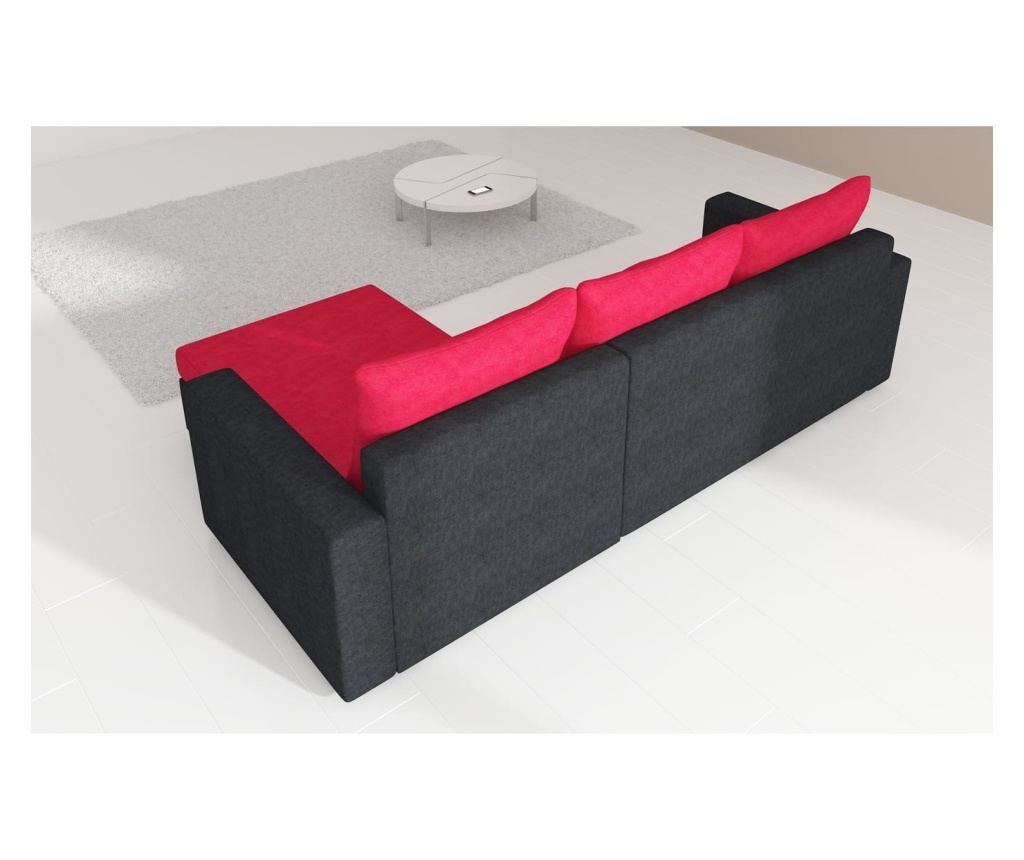 Canapea de colț Vstyle Elegant 480174, gri închis - 5