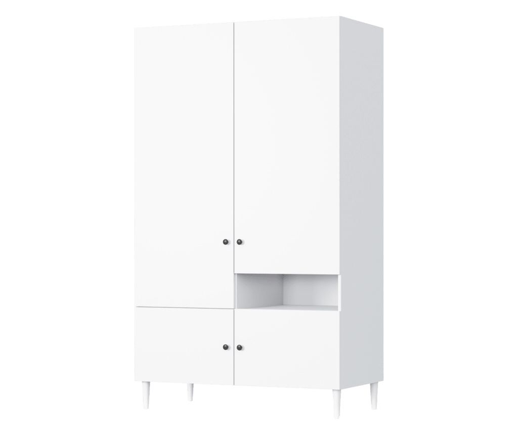 Vstyle Elegáns Gardróbszekrény 480256, Fehér, 205x60x120 - 3