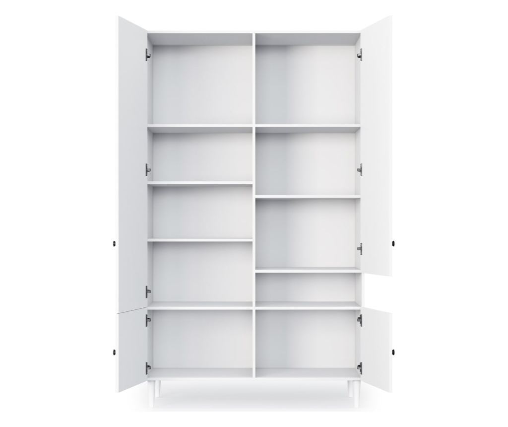 Vstyle Elegáns Gardróbszekrény 480256, Fehér, 205x60x120 - 5