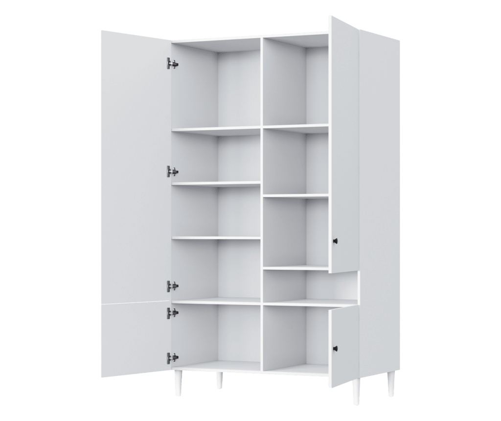 Vstyle Elegáns Gardróbszekrény 480256, Fehér, 205x60x120 - 7