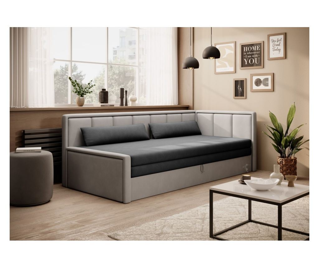 Canapea de 3 locuri Vstyle Elegant 480343, Gri - 2