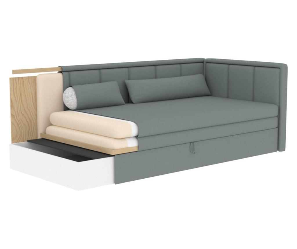 Canapea de 3 locuri Vstyle Elegant 480343, Gri - 9