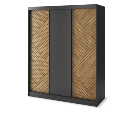 Vstyle Elegant Drsna omara 480395, barva hrasta, mat črna
