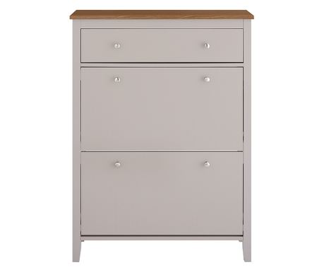 SoBuy ormarić za cipele s 2 preklopa, nordijski dizajn, svijetlosmeđa, 78x24x108 cm