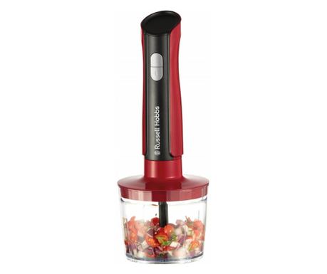 Блендер 3в1 Russell Hobbs Desire 27140-56, 500W, 600+500 мл, 2 скорости + пулс, Неръждаема стомана, Без BPA, Червен