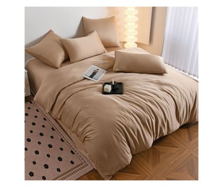 
Set lenjerie de pat dublu, 6 piese, satin, 240 x 245 cm, uni, Casa de Vis Online, P-07R