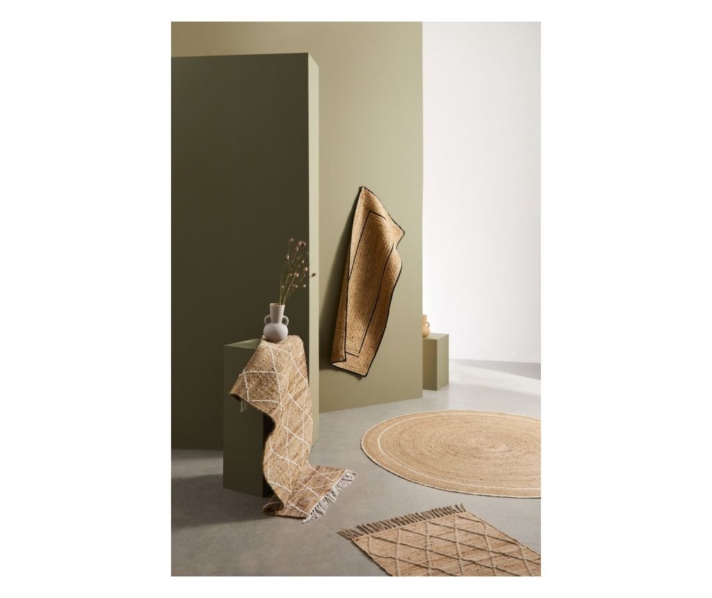 Ankit Natural Black Jute Rug 60x150 cm - 5