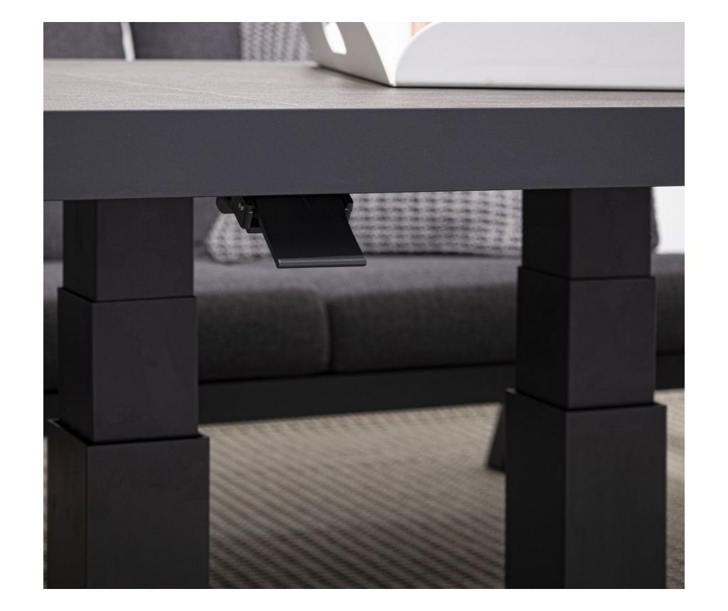 Anthracite Grey Adjustable Height Table Truman 140x85x49/72h - 5