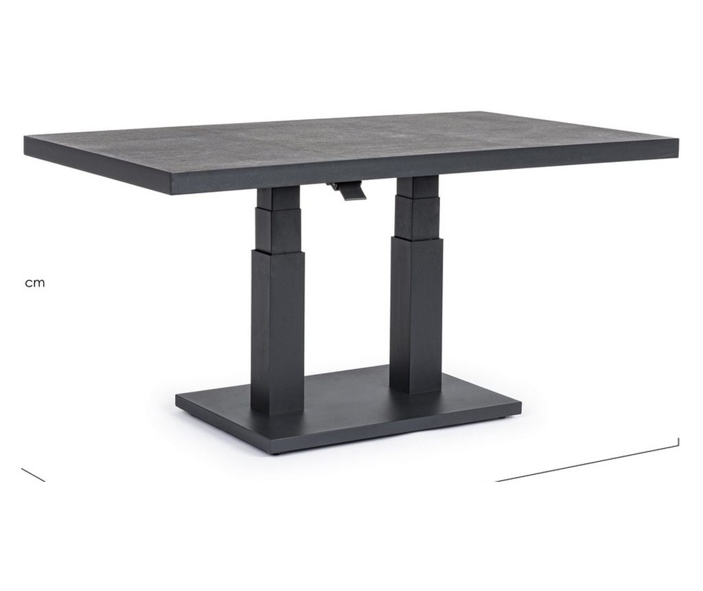 Anthracite Grey Adjustable Height Table Truman 140x85x49/72h - 9