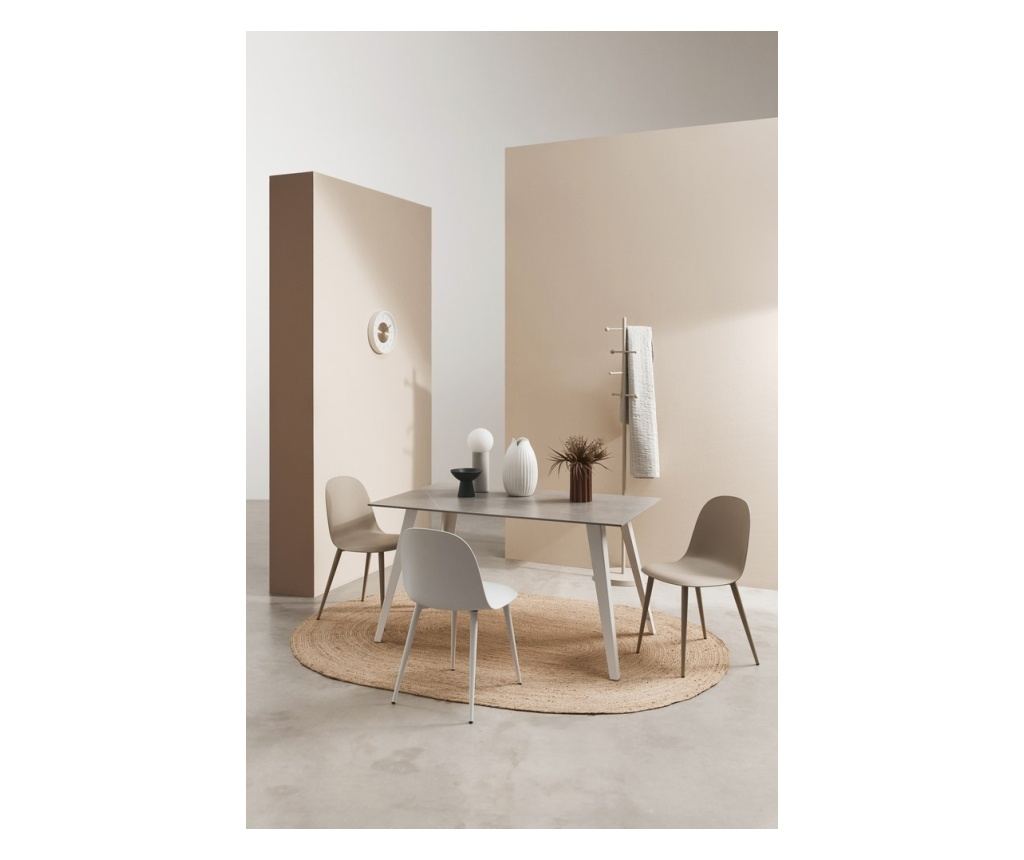 Set of 4 Beige Ella Chairs 45x51.5x80.5h - 8
