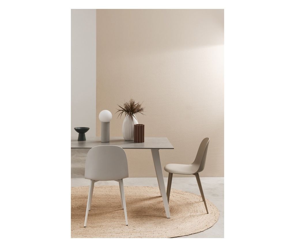 Set of 4 Beige Ella Chairs 45x51.5x80.5h - 3