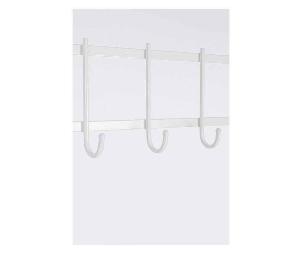 Coat Rack White Steel/Brown MDF 64.5x37.5x180h - 2