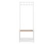 Coat Rack White Steel/Brown MDF 64.5x37.5x180h thumbnail 4
