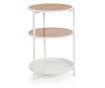 Haldor White Steel & Natural MDF Table Ø40x60.5h thumbnail 1