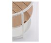 Haldor White Steel & Natural MDF Table Ø40x60.5h thumbnail 3