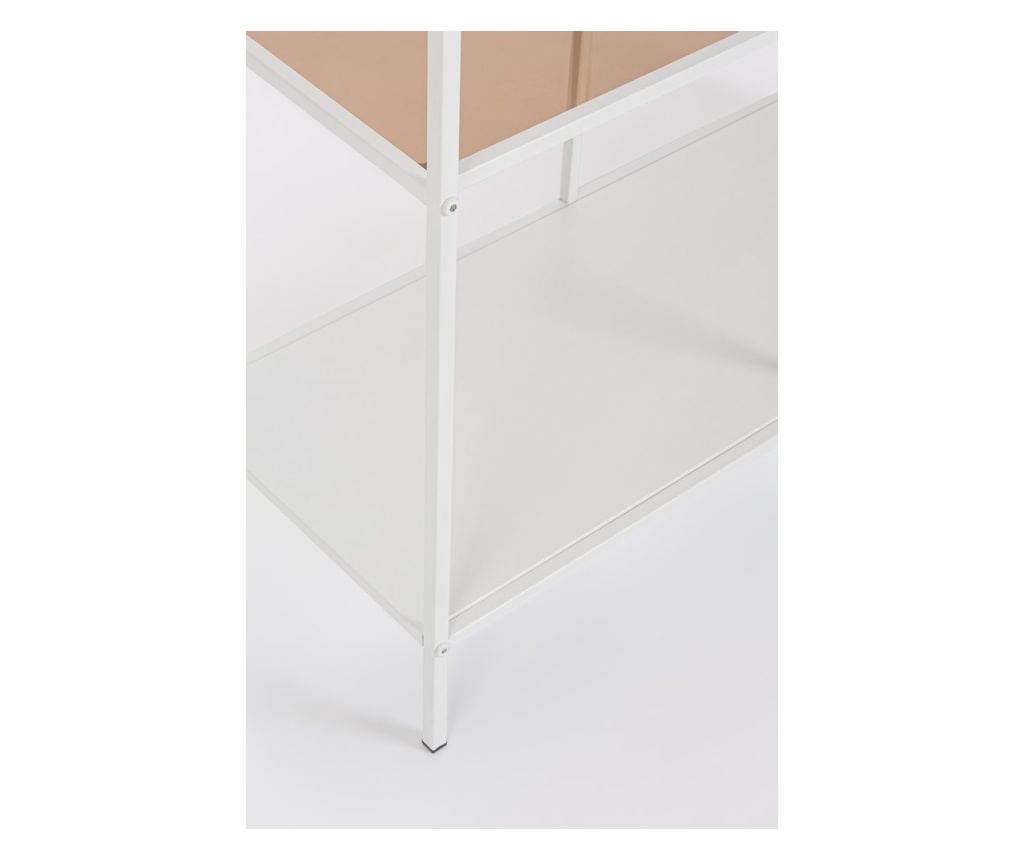 Haldor Console Table, White Steel, Natural MDF, 82x33x85h - 8