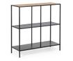 Haldor Black Steel and Natural MDF Console Table 82x33x85h thumbnail 1