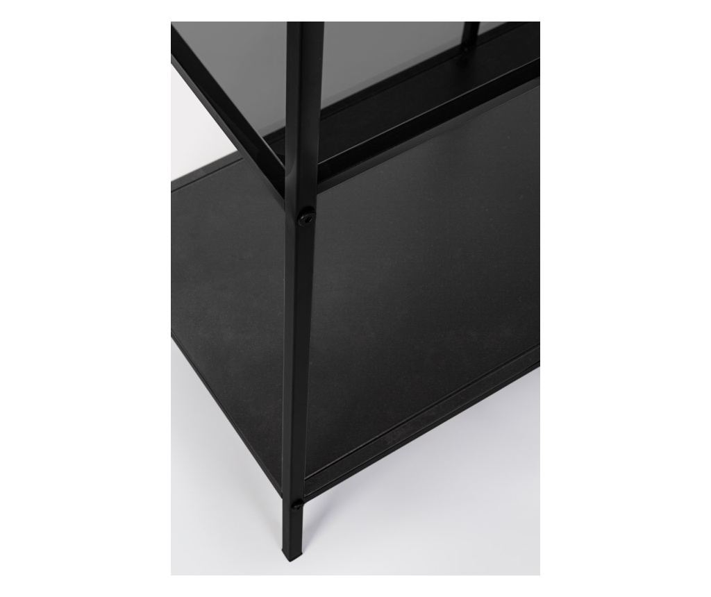 Haldor Black Steel and Natural MDF Console Table 82x33x85h - 2