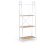 Haldor White Steel and Natural MDF Shelf Unit 60.5x36x150h thumbnail 1