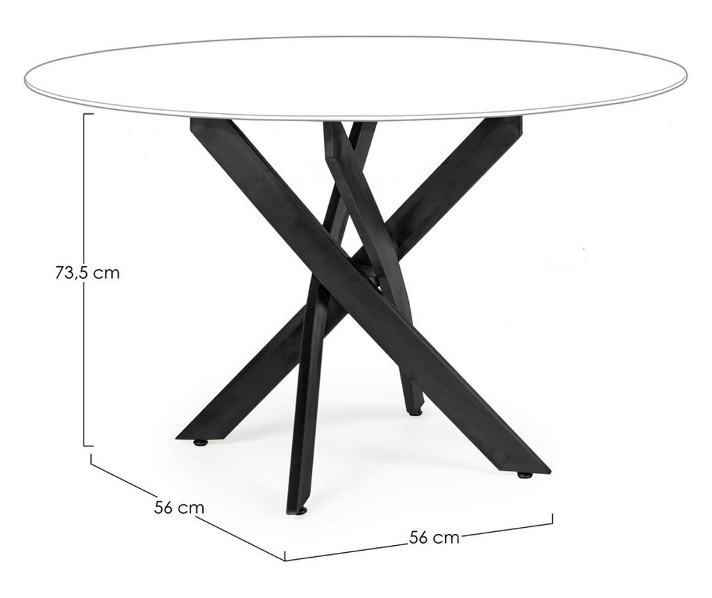 George Black Steel Table Leg 56x56x73.5h - 2